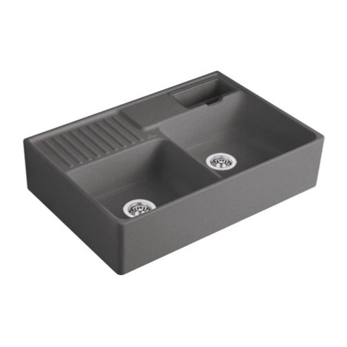 Evier cuisine Tradition Graphite CeramicPlus avec vidage manuel