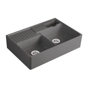 Evier cuisine Tradition Graphite CeramicPlus avec vidage manuel