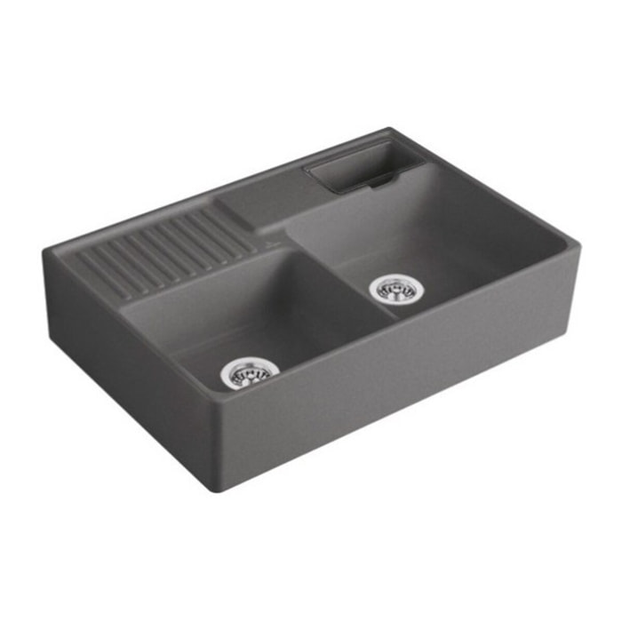 Evier cuisine Tradition Graphite CeramicPlus avec vidage manuel