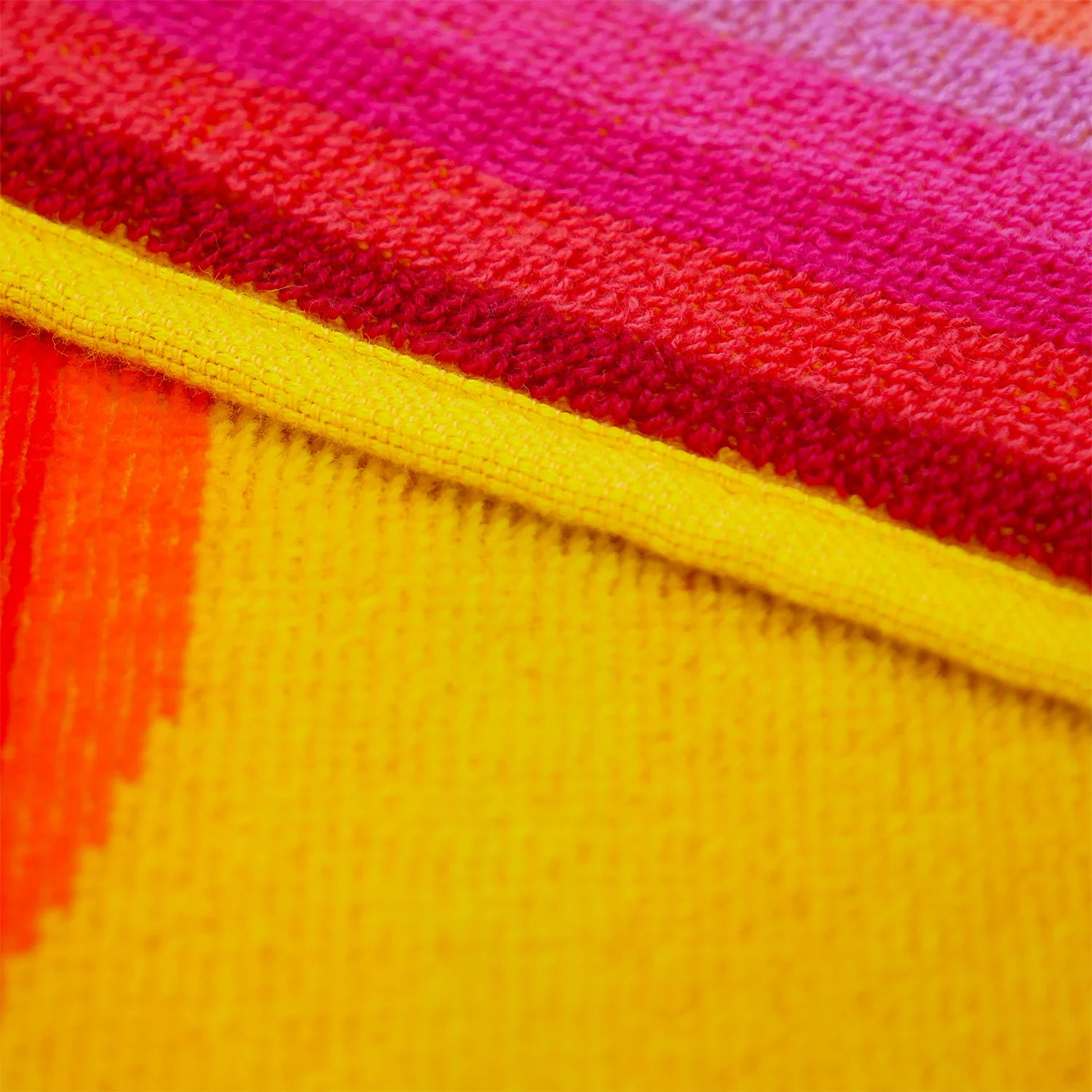 Serviette de plage XL éponge velours Jacquard Jaune 140x180 400g/m² - Malta