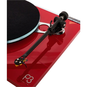 Platine vinyle REGA Planar 3 avec EXACT rouge brillant