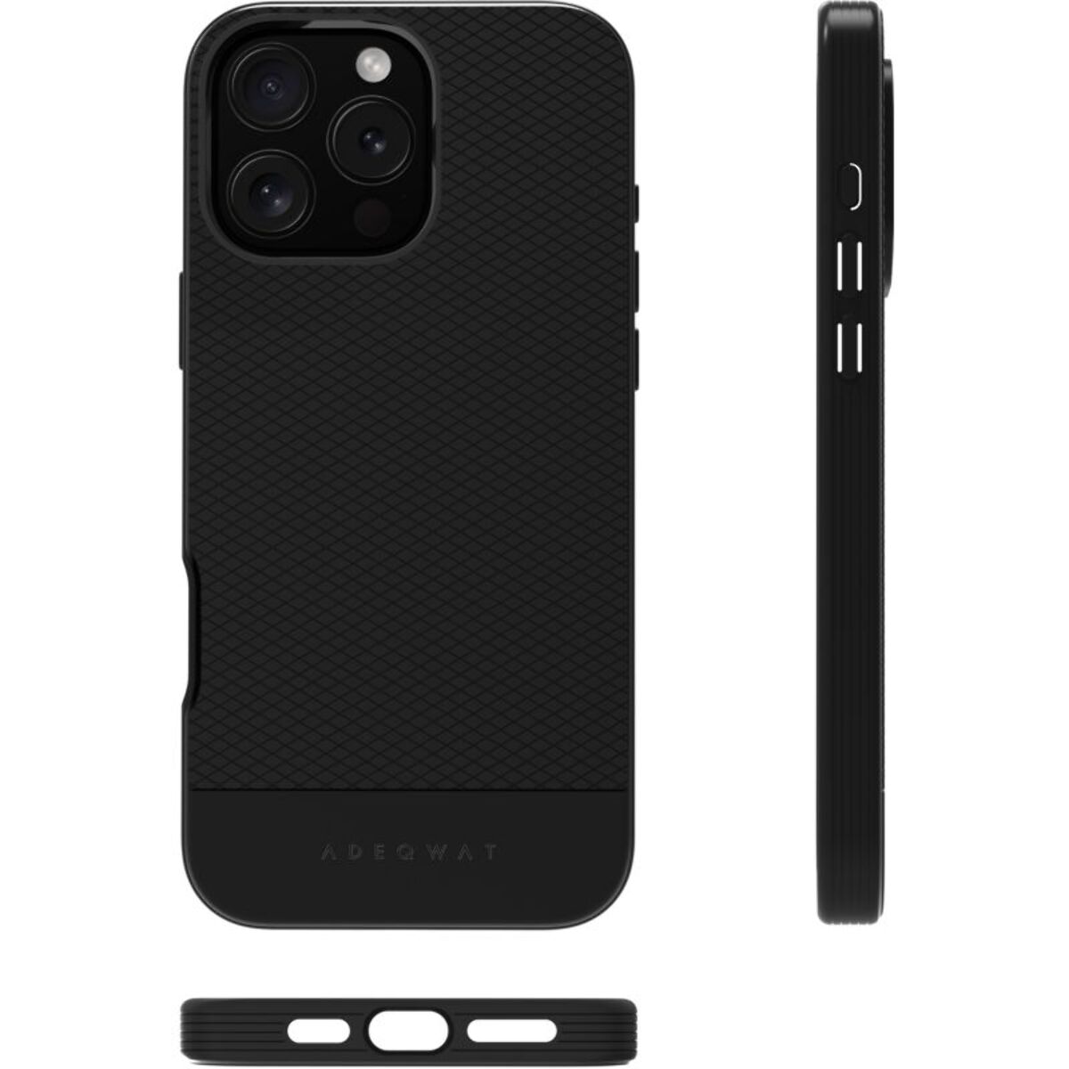Coque ADEQWAT iPhone 16 Pro Max noir Soft protect