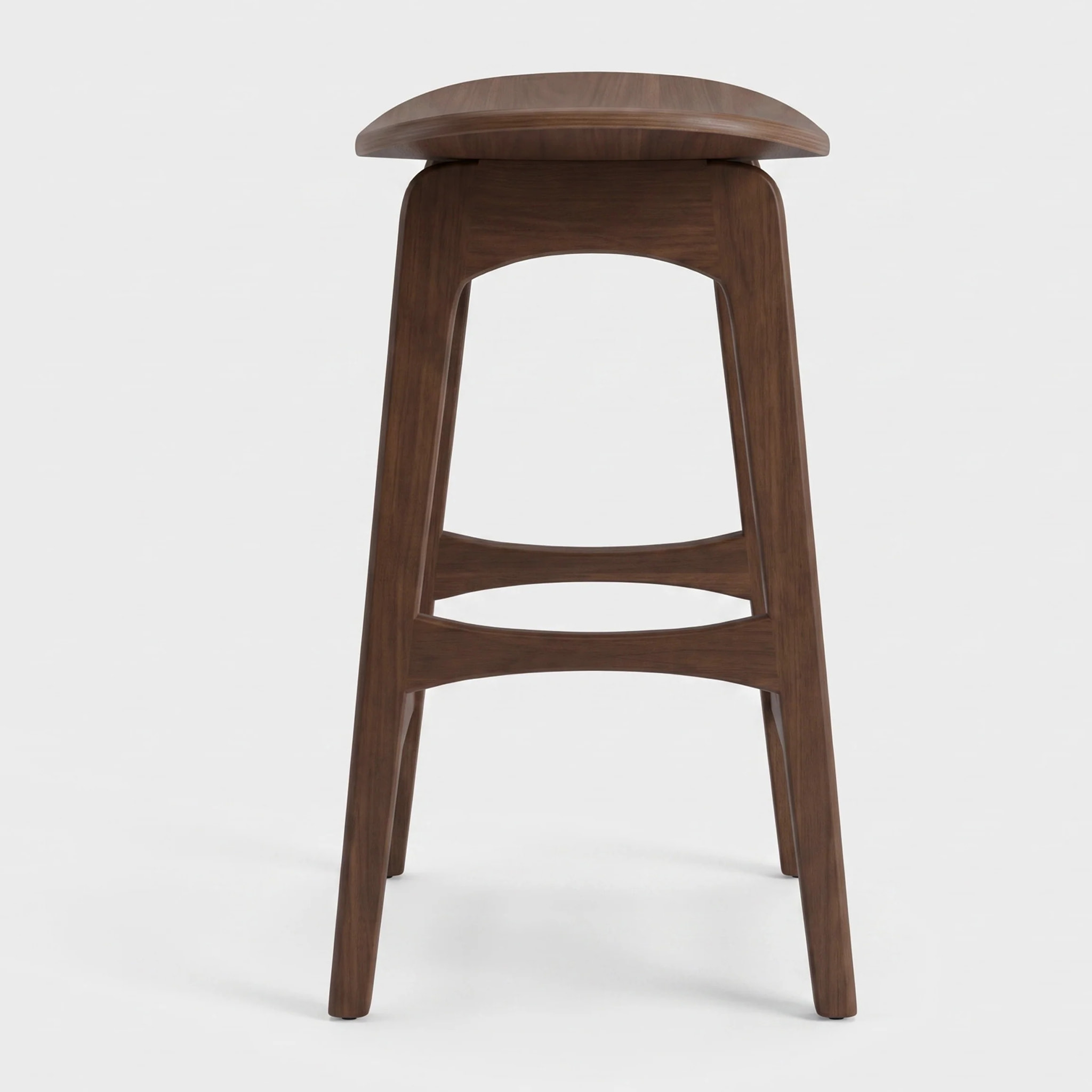 Lot de 2 tabourets pour îlot central 63 cm en bois foncé - Jude