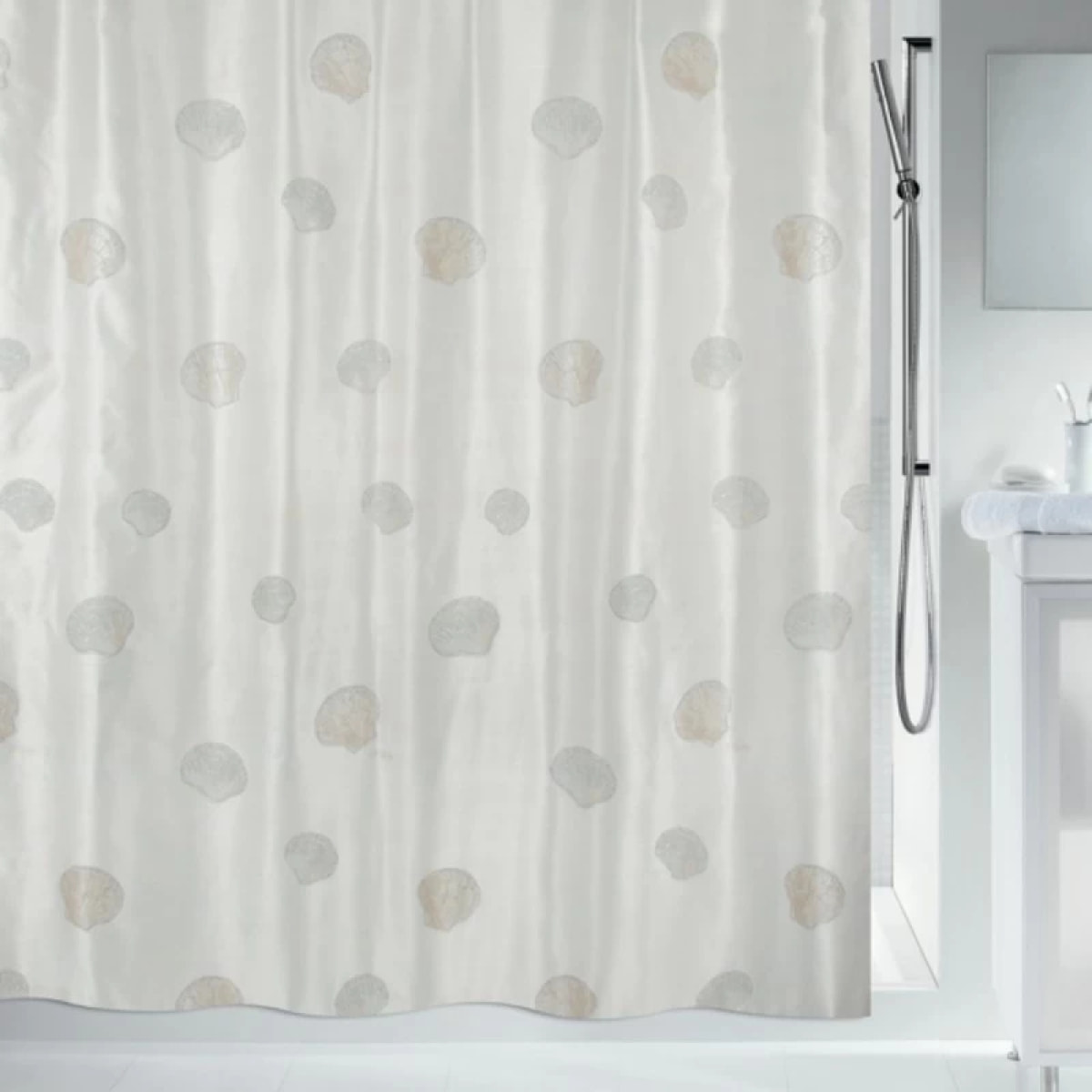 Rideau de douche Polyester ATLANTIS Beige Spirella