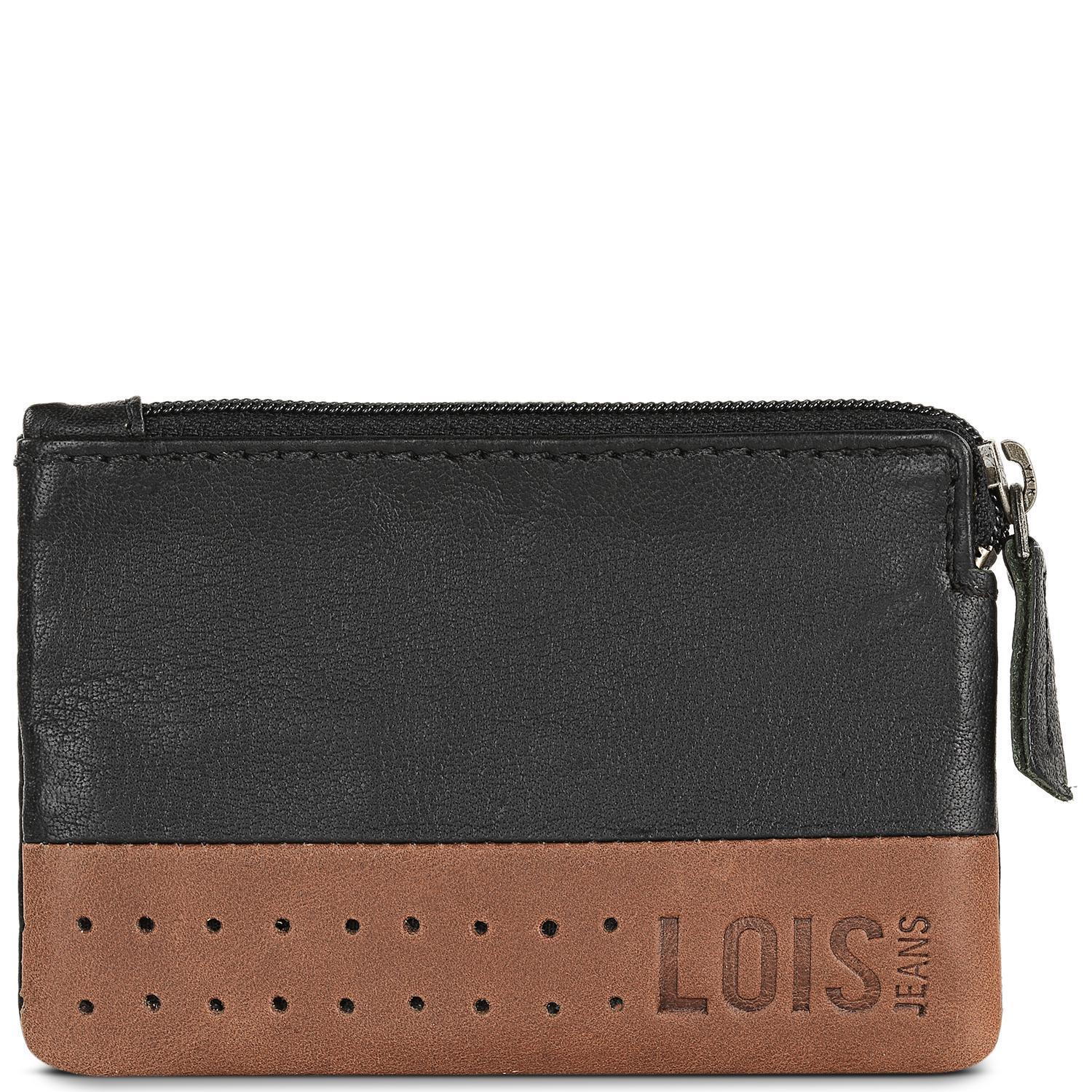 Monedero Piel Hombre Lois Durham Negro-Tan