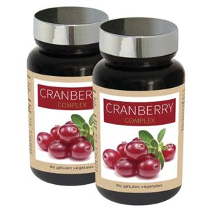 NUTRIEXPERT - Cranberry Complex - Favorise l'Élimination Rénale - Confort urinaire -  Canneberge + Myrtille + Ortie + Prêle - Vegan - Lot de 2 produits