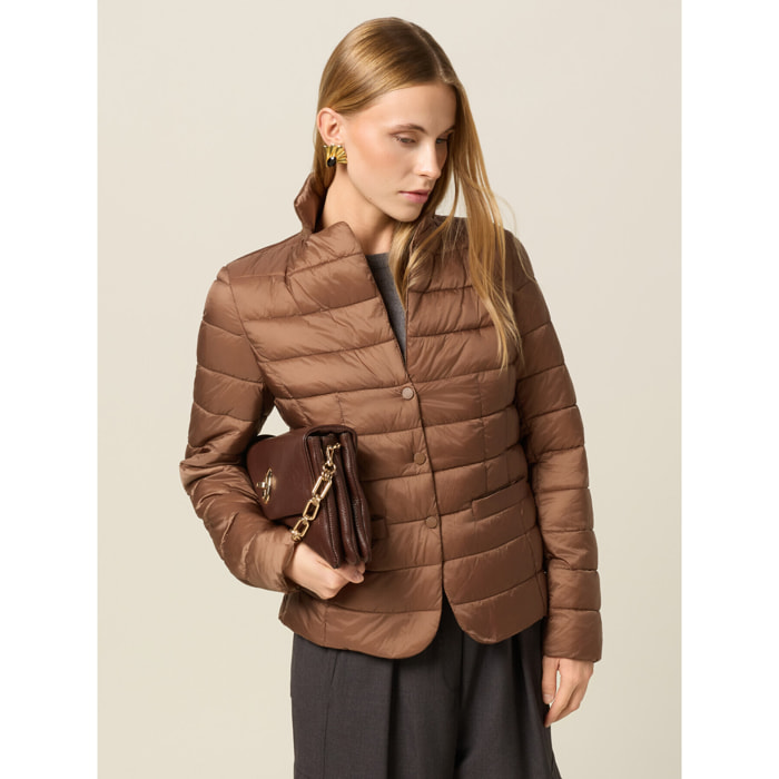 Oltre - Piumino lightweight trapuntato - Marrone