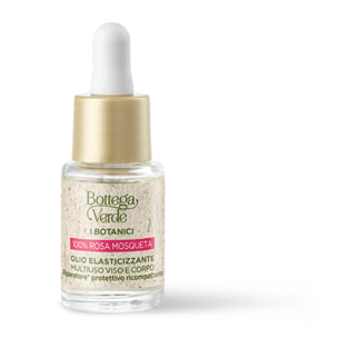 Bottega Verde, I Botanici - Olio elasticizzante multiuso viso e corpo - 100% Rosa Mosqueta - riparatore* protettivo ricompattante (10 ml)