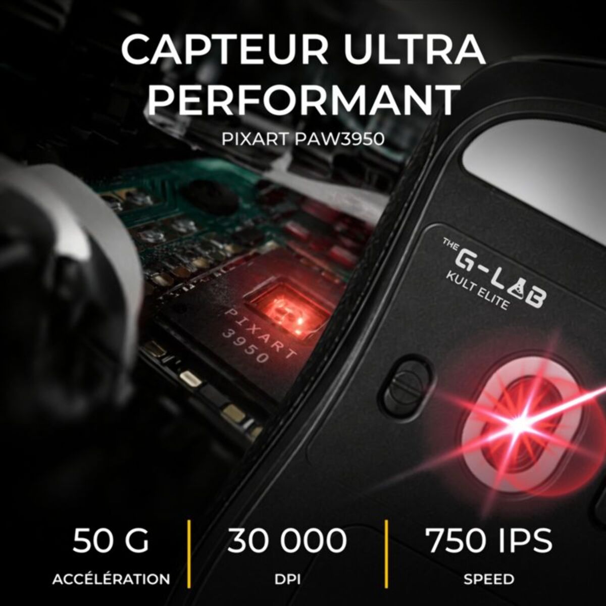 Souris Gamer Sans Fil THE G-LAB KULT ELITE M150