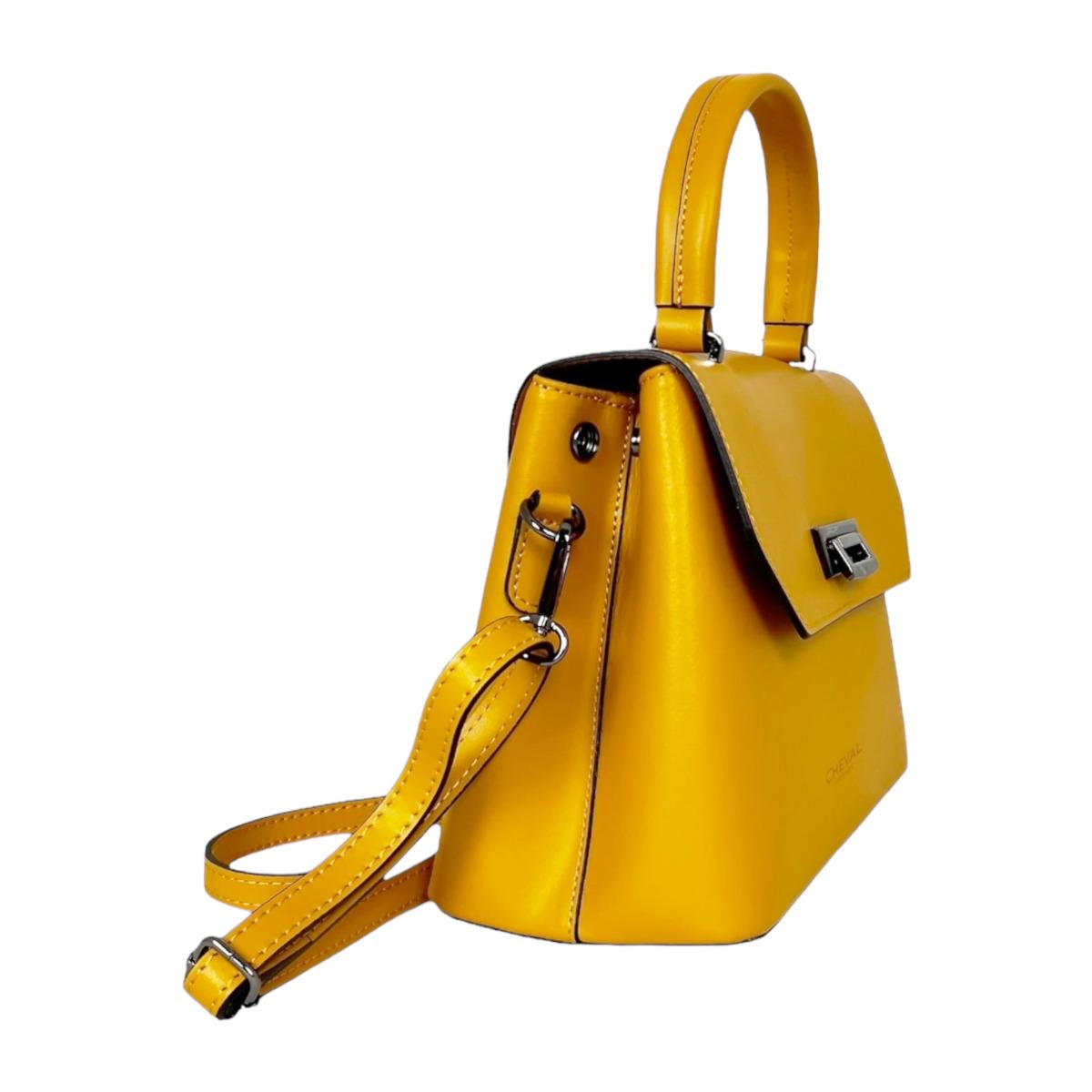 Borsa a mano Cheval Firenze Vittoria Giallo Senape