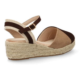 Sandalia de Cuña de Yute para Mujer, Comodas y Elegantes, Diseño Moderno con Tira Decorativa