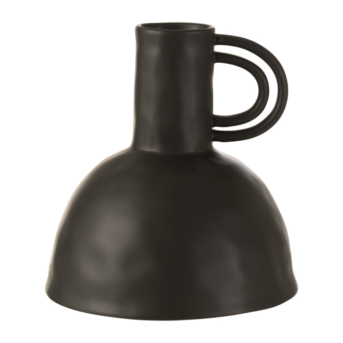 J-Line vase cruche Renaissance - céramique - noir - Ø 23.5 cm