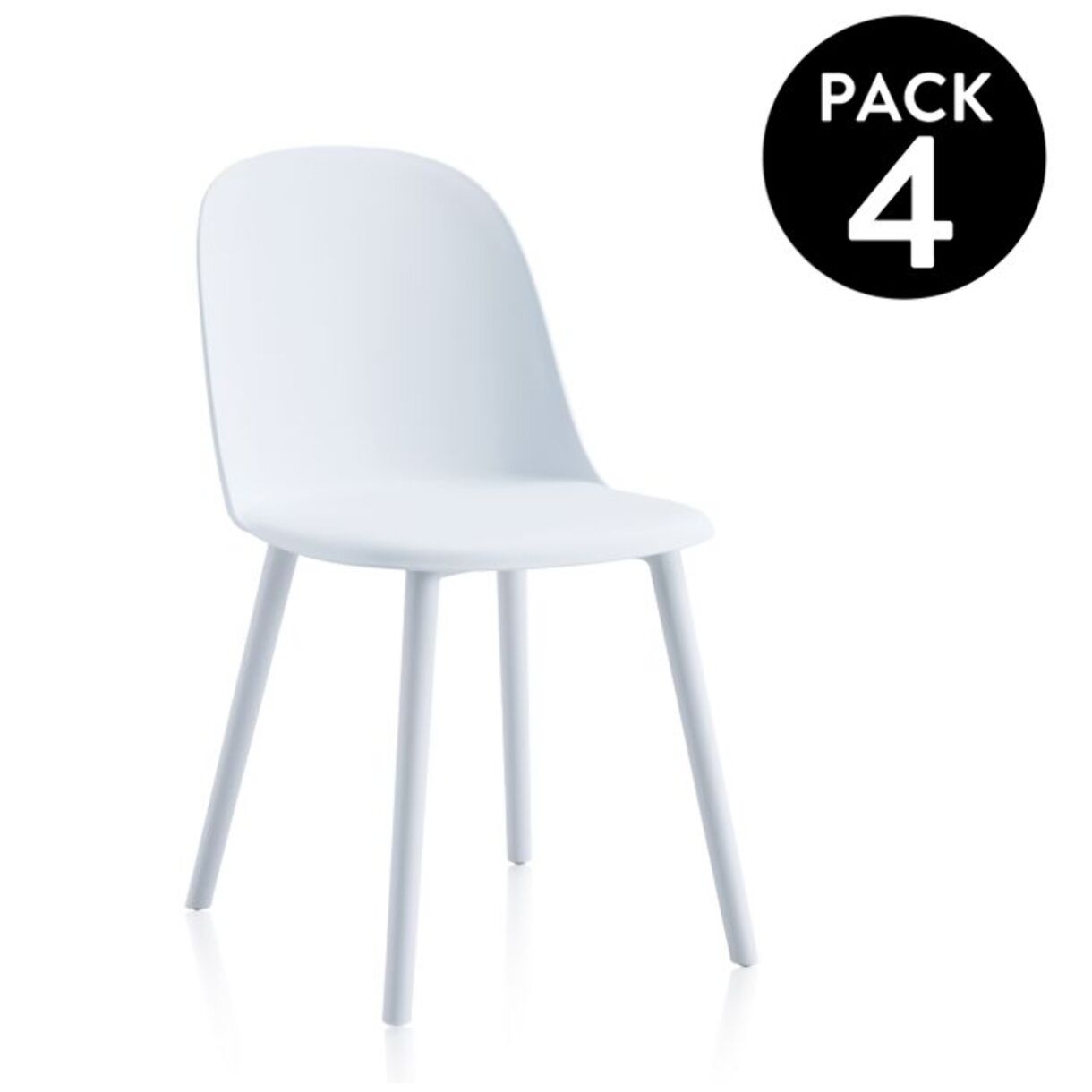 Pack 4 sillas de comedor Sabra Blanco