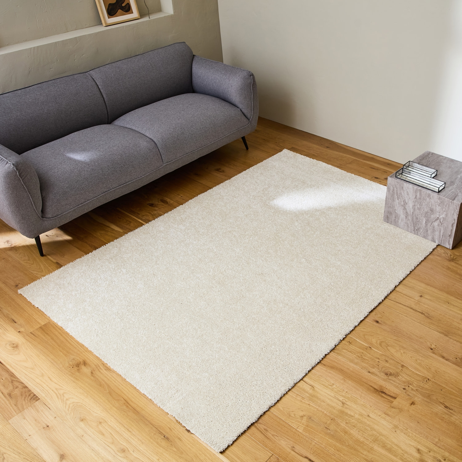 Tapis intérieur velours frisé crème LAWRENCE