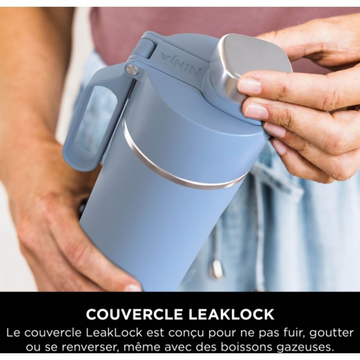 Bouteille isotherme NINJA Thirsti 530ml Travel Bottle Denim Blue