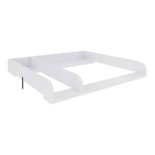 Fasciatoio Universale Per Cassettiera Piano Con Divisorio Rimovibile Angoli Arrotondati Pratico Salvaspazio Fissaggio Sicuro 80x74.5x8.5 Cm Bianco