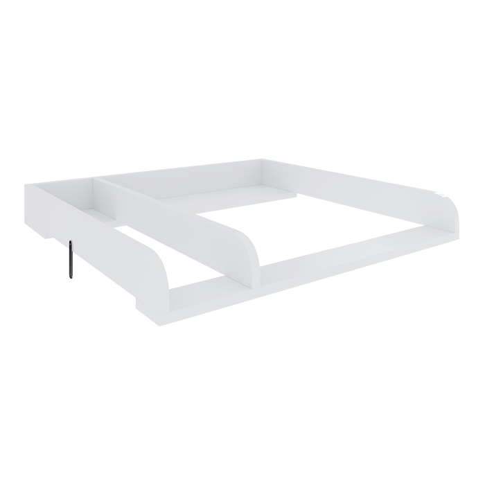 Fasciatoio Universale Per Cassettiera Piano Con Divisorio Rimovibile Angoli Arrotondati Pratico Salvaspazio Fissaggio Sicuro 80x74.5x8.5 Cm Bianco