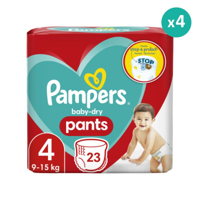 4x23 Couches-Culottes Baby-Dry Pants Taille 4, Pampers