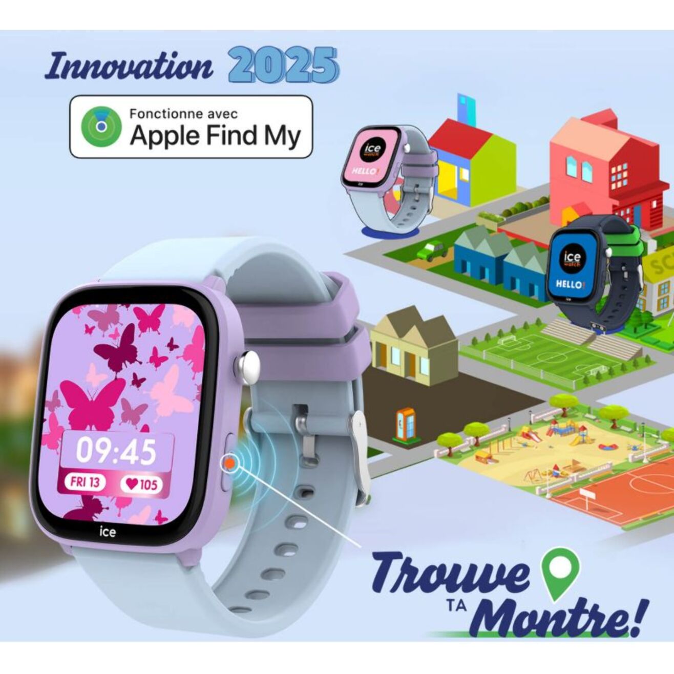 Montre connectée ICEWATCH Ice Smart Junior 3.0 Find My-Violet/Bleu
