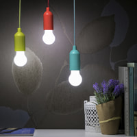 Lampadina LED Portatile Con Corda - Ø5,5x16,5 cm