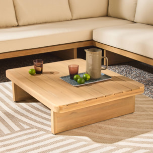 Salon de jardin d'angle bois d'acacia 5 places ZENZU