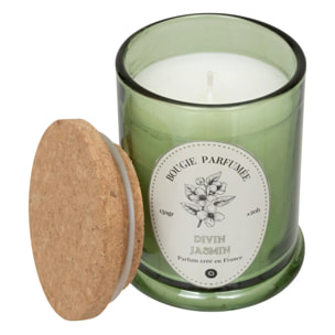 Bougie parfumée Hapo 150g pot en verre avec couvercle jasmin