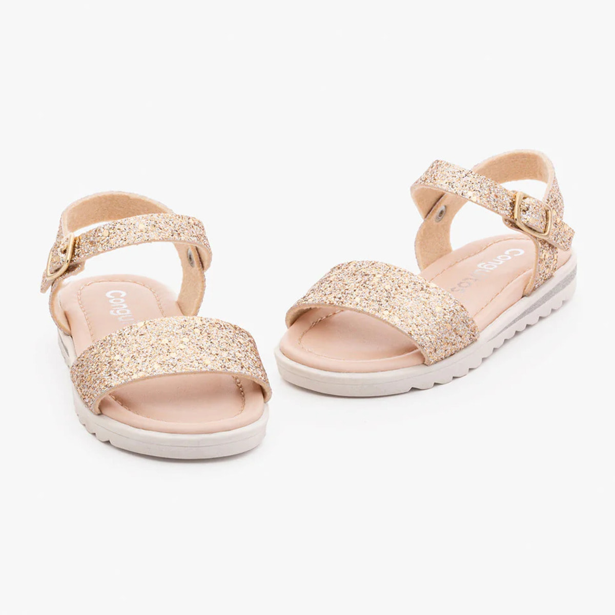 Sandalias de Niña Glitter Platino