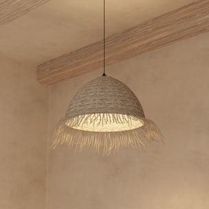 Suspension "Sea View" - roseau et métal - D56 cm