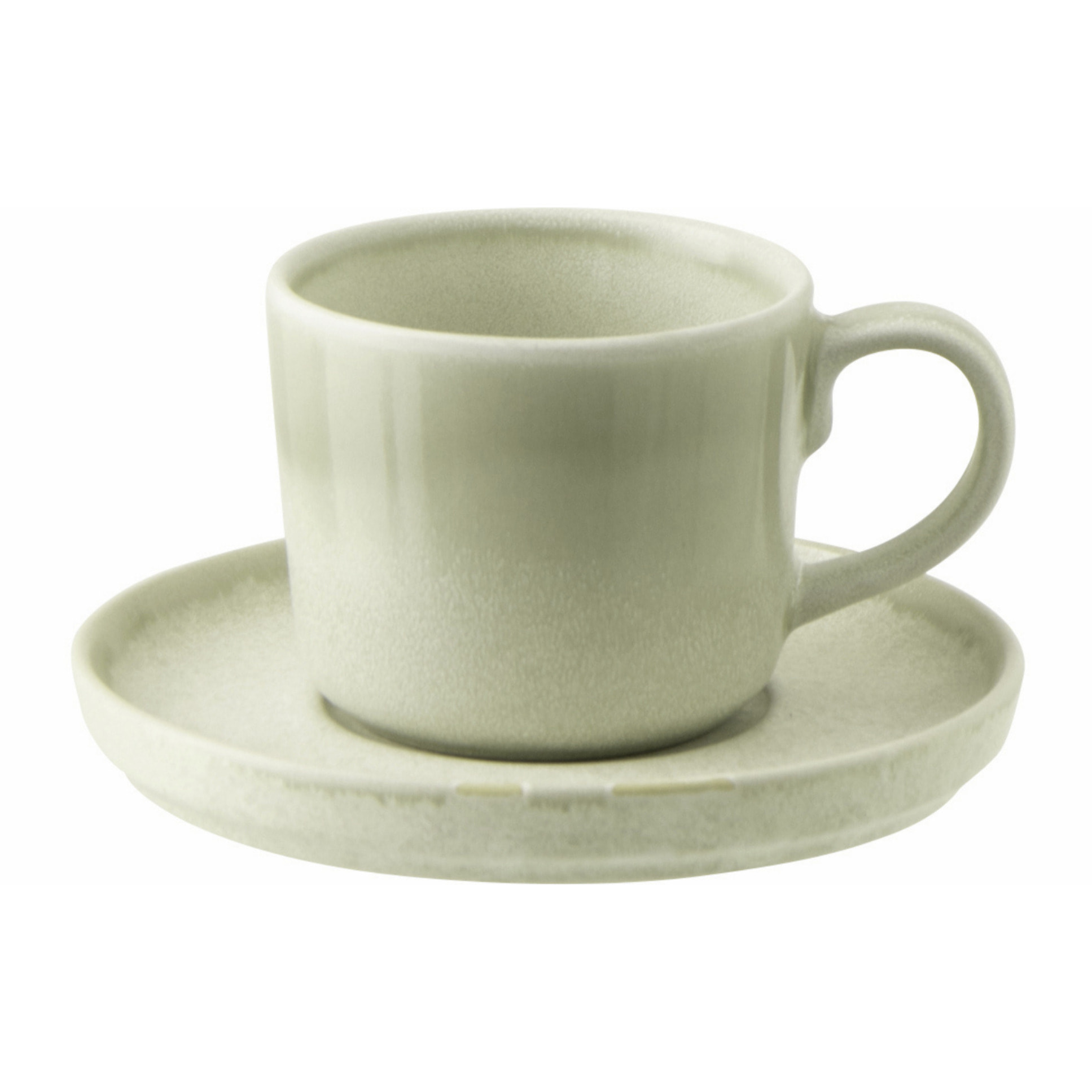J-Line Tasse + Sous-tasse Luna - céramique - vert clair