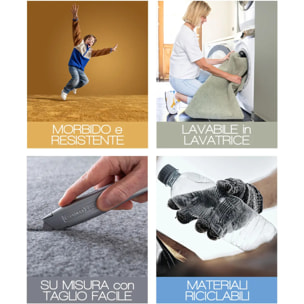 Tappeto shaggy salotto soggiorno crema