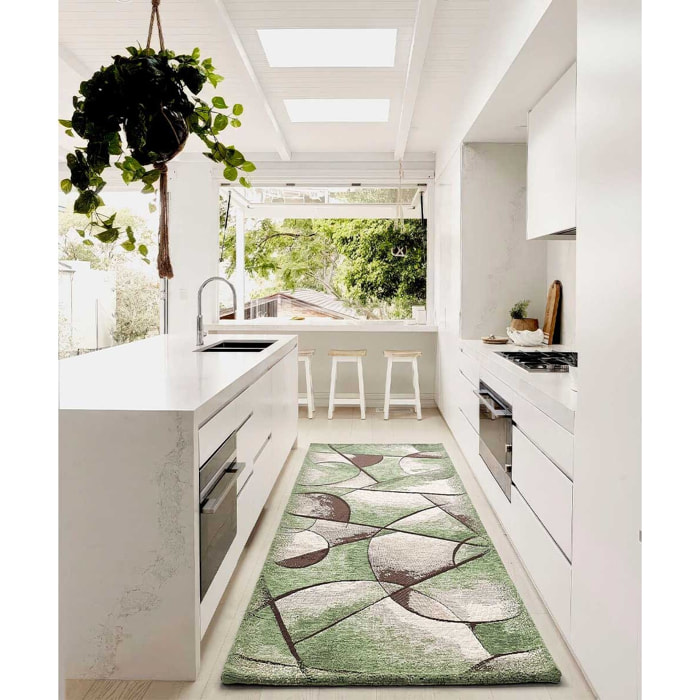 Tappeto Multiuso Cucina Bagno Moderno Verde