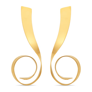Pendientes Moneu acabado oro amarillo 18k