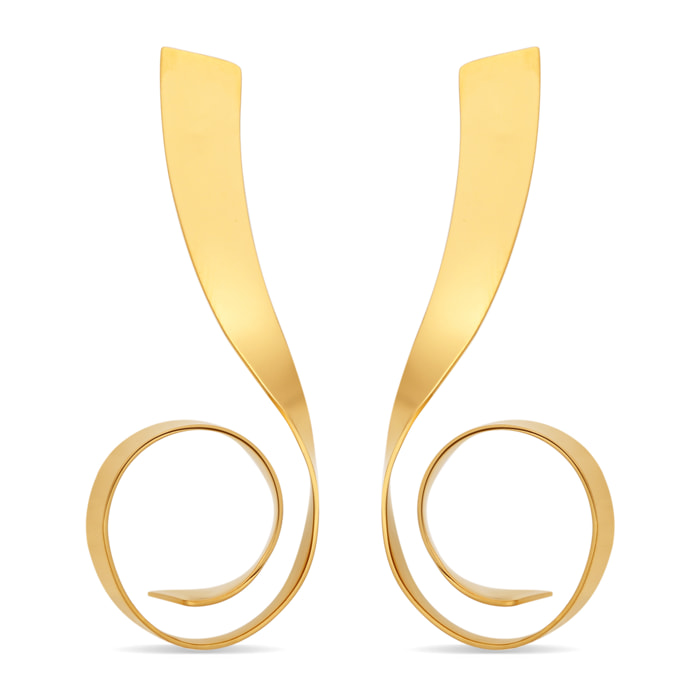 Pendientes Moneu acabado oro amarillo 18k