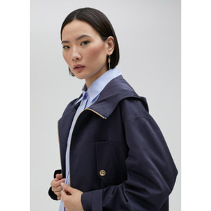 Parka corto con cappuccio