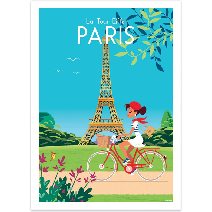 Affiche - Paris la tour Eiffel - Raphael Delerue