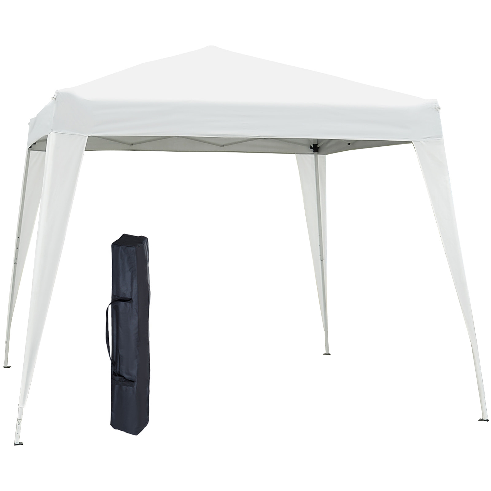 Carpa Cenador Plegable de Acero y Oxford 3x3m Blanco y Gris