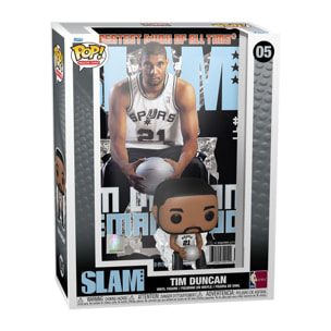 Nba San Antonio Spurs Pop! Basketball Vinile Figura Tim Duncan Slam Magazine 9 Cm Funko