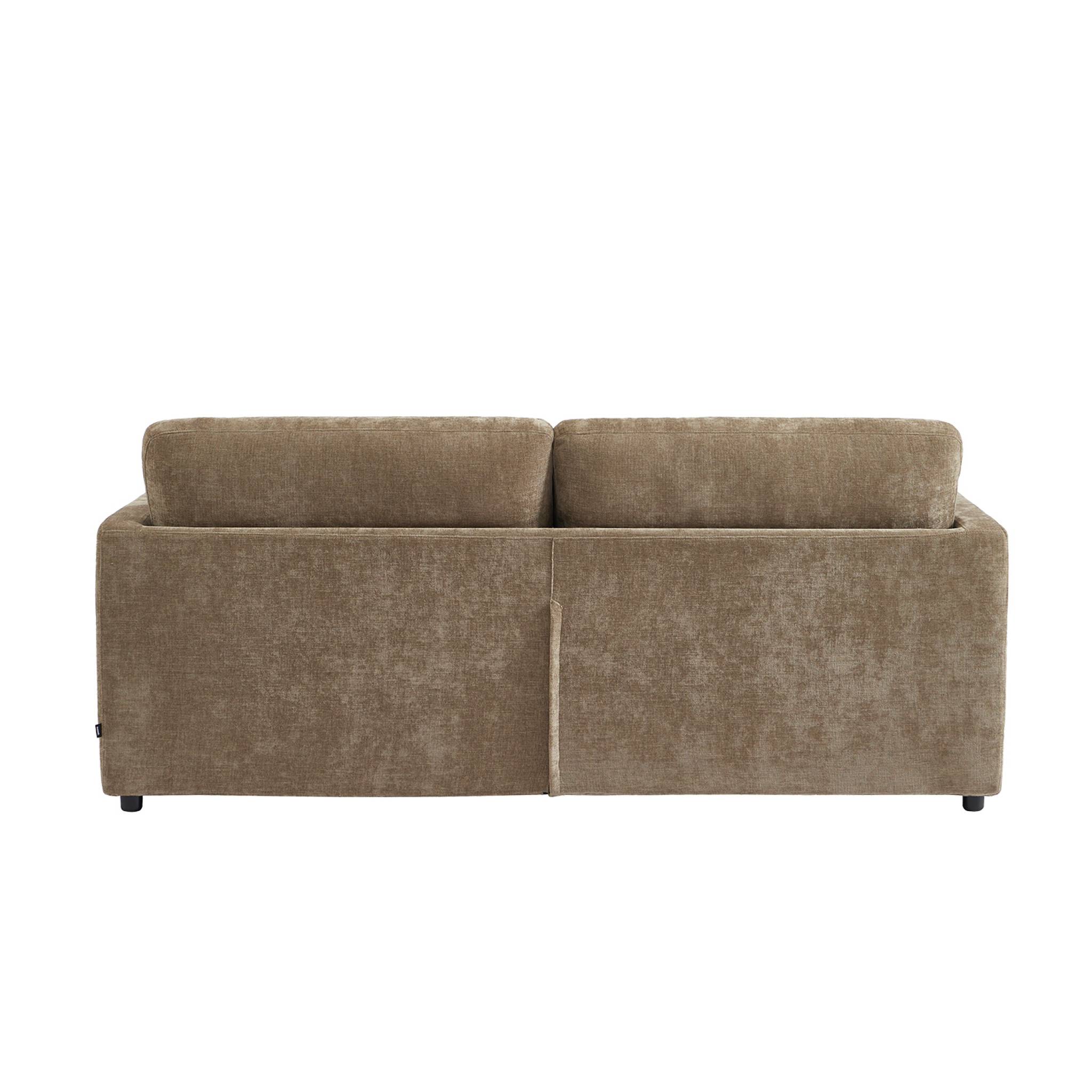 Canapé 2 places déhoussable tissu taupe L 198 x P 88 x H 85cm - Neo