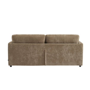 Canapé 2 places déhoussable tissu taupe L 198 x P 88 x H 85cm - Neo