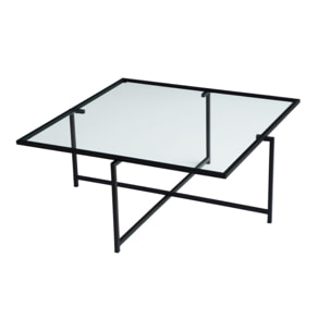 Table basse design noire en verre AURA