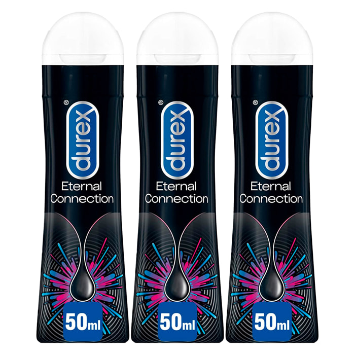3x Durex Eternal Connection Gel Lubrificante Intimo Lunga Durata - 3 Flaconi da 50ml