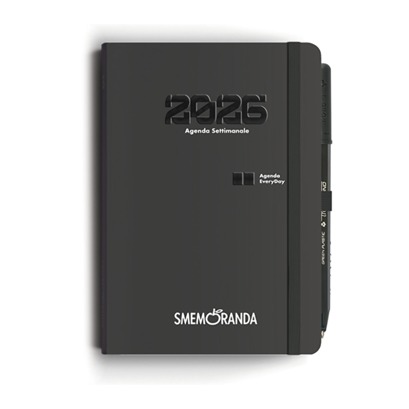 Agenda Smemoranda Everyday 2026 Settimanale 12 mesi ,B6, nero