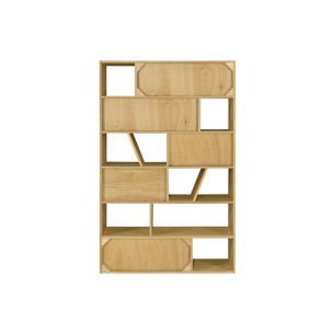 Bibliothèque design en bois clair L120 cm AZTEQUE