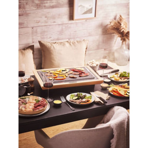 Pierre à cuire LAGRANGE Grill' Pierre® Deluxe bois clair à poser, 37.3x23.4 cm