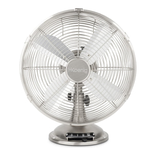 Ventilador En Metal, 3 Velocidades, 4 Aspas, Diseño Retro.