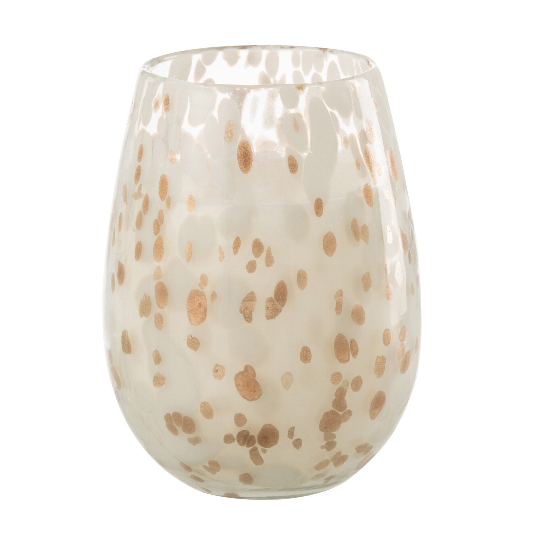 J-Line bougie parfumée Mia - Osmanthus & Suede - verre - blanc/mix - large - 230H