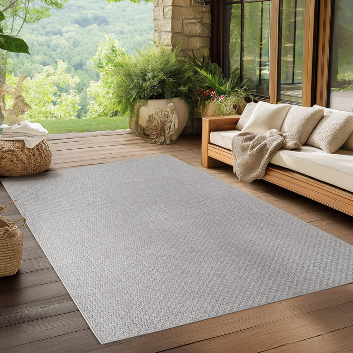 NEREA - Tapis intérieur/extérieur gris, design chic