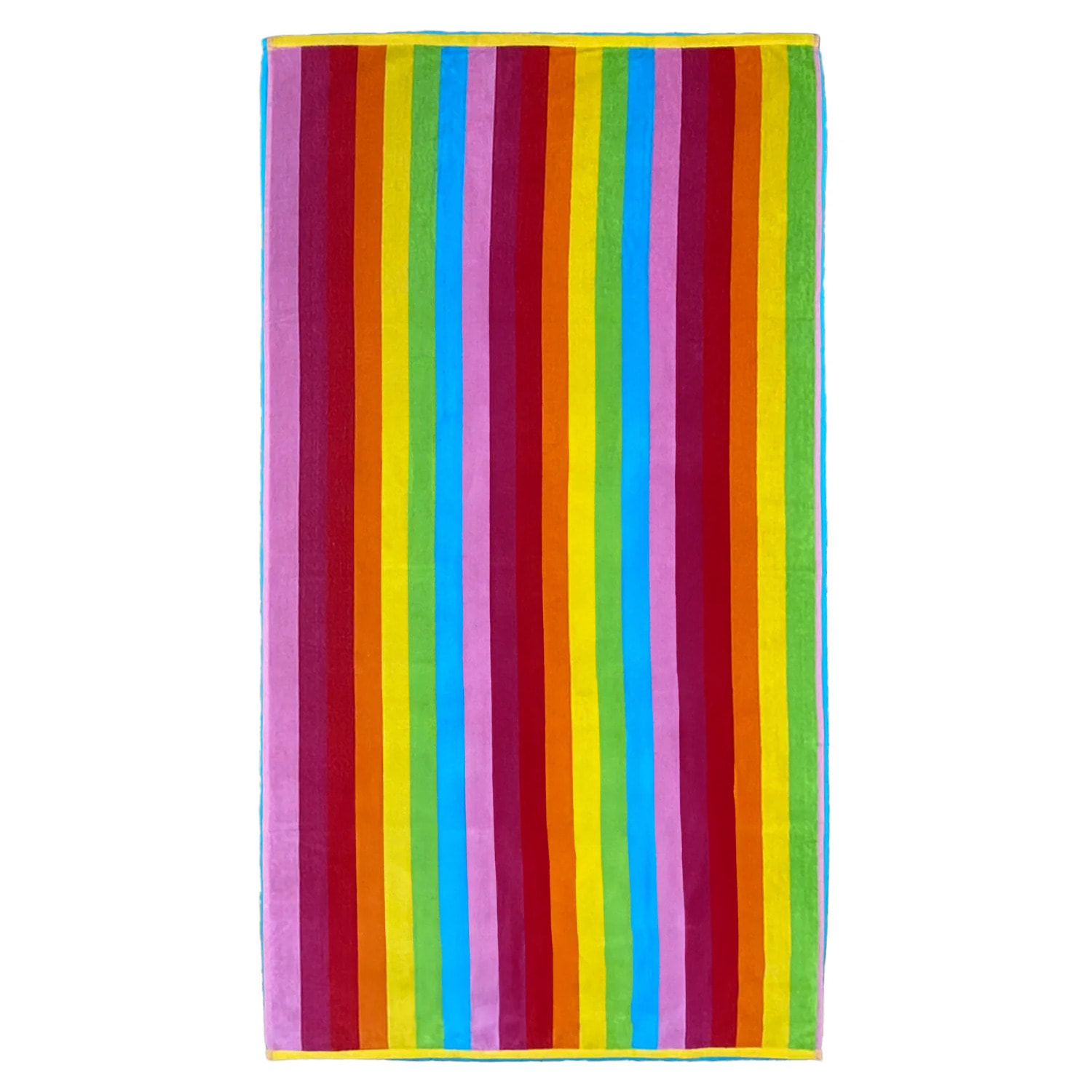 Serviette de plage éponge velours Jacquard Sunny Stripes 75x150cm 400g/m²