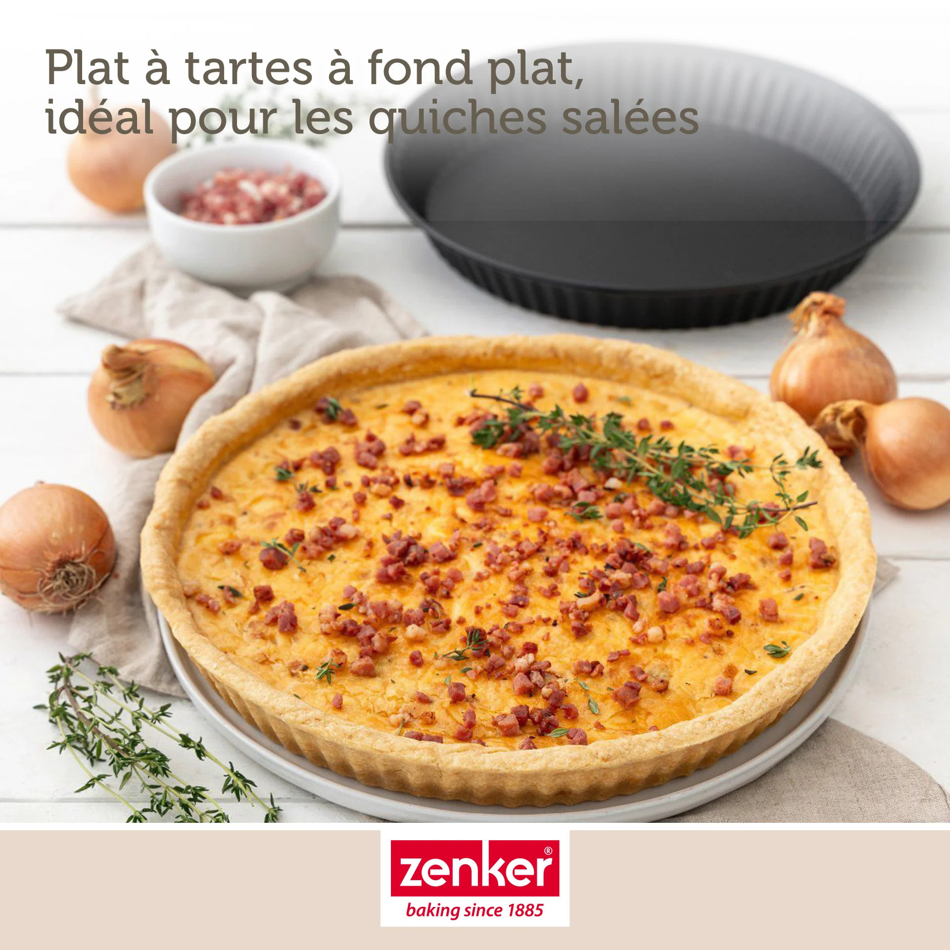 Lot de 2 moules à quiche lorraine 30 cm Zenker Spécial Countries