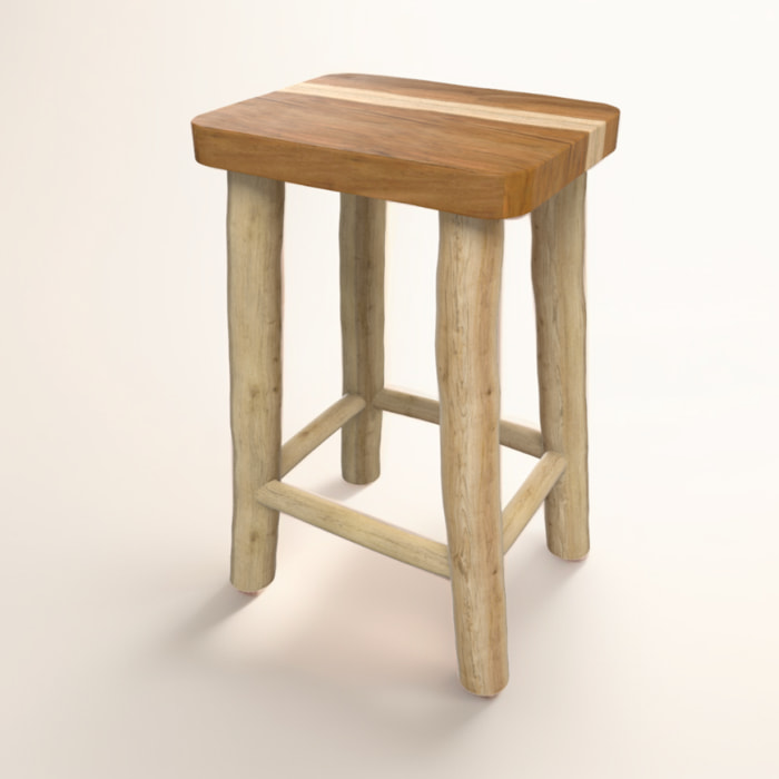 Tabouret 45.5 cm en teck - Ika
